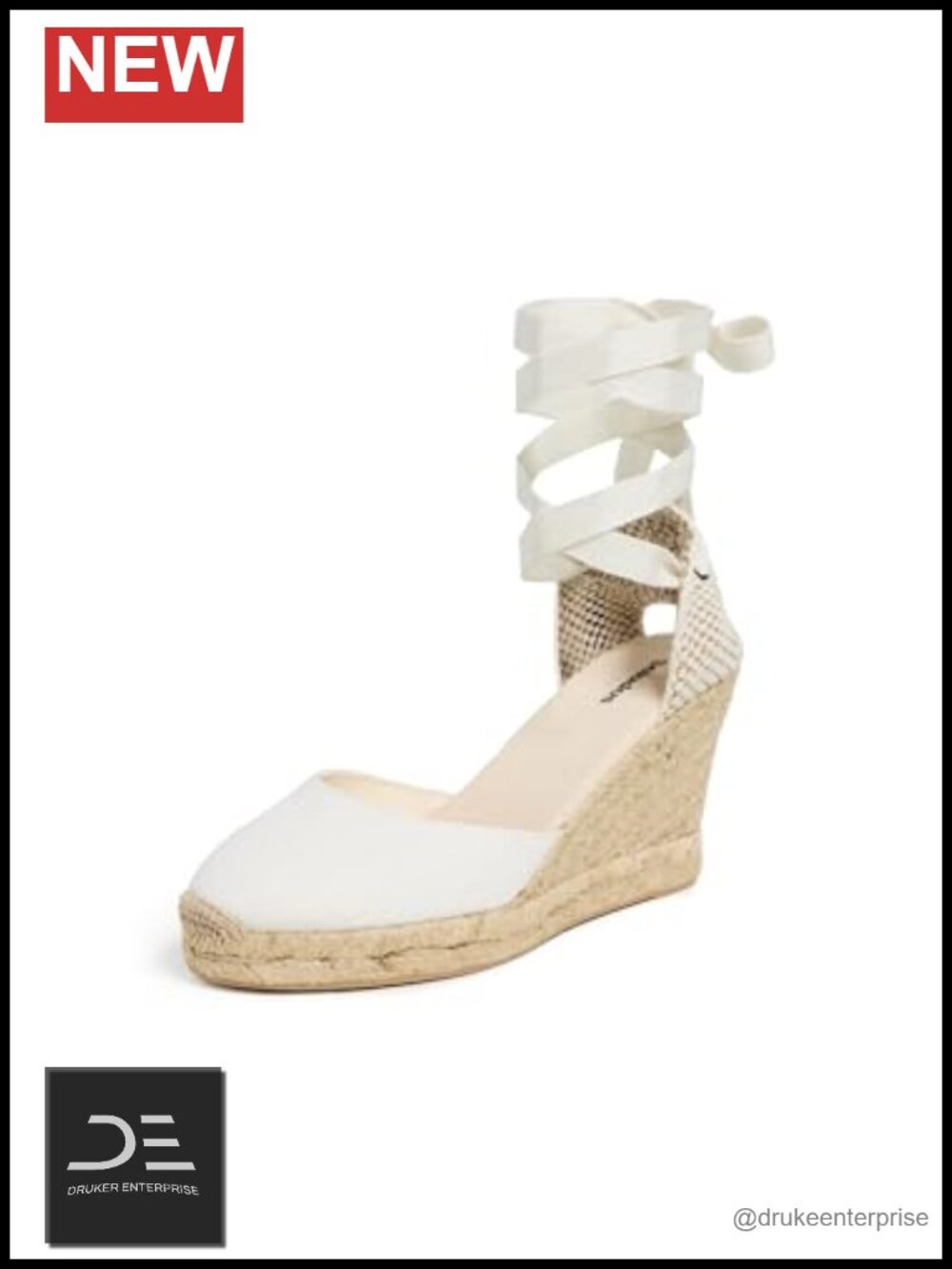 Marseille Wedge Espadrilles Braided Jute Woven Heel Cap 3.5in Heel